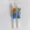 Accesorio para fumar con tubo quemador de aceite de vidrio coloreado con 4 bolas de 13,5 cm de largo, adecuado para Hookahs Bongs Rigs