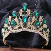 Grampos de cabelo Barroco Crown Bling Rhinestone Tiaras Para Mulheres Meninas Noiva Acessórios de Casamento Grandes Tiaras Princesa Diadema Noiva Jóias