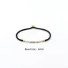 Bracelets porte-bonheur 2023 classique rond perlé Bracelet femmes Simple à la main réglable corde pour bijoux cadeau