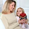 Fleurs décoratives cadeaux pour sa rose éternelle dans une boîte carrée véritable cadeau préservé mariage saint valentin anniversaire fille femmes maman