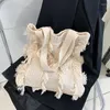 Kvällspåsar designer virkning handväskor stickning axelväska handväska stor kapacitet shoppare för kvinnor 2023 tote koppling kvinnlig hink