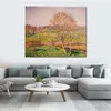 Handmade Canvas Art Big Walnut Tree at Eragny Camille Pissarro Painting Impressionist Landscape Artwork Bathroom Decor