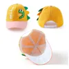 Czapki czapki Baby Baseball Cap for Boy Girl Cartoon Dinosaur Regulowane Sun Visor Hat Spring Summer Infant Hat 1-4y 230608