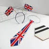 Bandanas Union Jack Opaska na głowę dekoracyjne włosy zapięcie na nakrycia głowy maskaradę nakrywa brytyjska flaga zaprojektowana