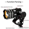 Bike Lights Z30 15000LM LED Light Bicycle USB Rechargeable Headlight Flashlight Waterproof Zoomable Cycling Lamp for 230607