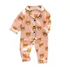 Pyjamas Spring Autumn Children Pyjamas Ställer in tecknad björn tryckt baby pyjamas sömnkläder 2 st.