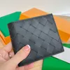 Men designer wallet women green purse original Genuine Leather wallets Top quality brand card holde fashion woven wallet Credit card Pocket with box