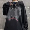 Harajuku överdimensionerade män långärmad t-shirt gotisk svart stil retro ulzzang mysig casual streetwear baggy lös hip hop bf topps l230520