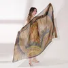 Foulards Soie Écharpe Femmes Imprimé Bleu Floral Dames Hangzhou Toutes Les Saisons Élégant Doux Long Châle Wrap Printemps