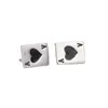 Stud Earrings S925 Sterling Silver Poker Personalized Fashion Spade A Women's Vintage