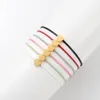 Bracelets porte-bonheur classique en acier inoxydable coeur femmes Bracelet mode coloré réglable tressé corde pour bijoux cadeau