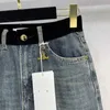 Frauen Jeans Designer Blau Frühling 2023 Neue Lose Gerade Schlanke Hohe Taille Breite Bein Papa Hosen Mode U4BT