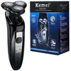 Shavers originale Kemei LCD Spettaco di rasoio elettrico impermeabile per uomini Rechaving Machine per rasatura del viso a rasoio elettrico bagnato