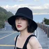 Wide Brim Hats Summer Bucket Hat for Women Outdoor Soft Cotton Solid Color Sun Portable Foldable Cap Fisherman R230607