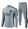 23 24 Paris Tracksuit Mbappe Kids and Men 22 23 24 PSGS Training Suit Långärmad fotboll Soccer Jersey Kit Uniform Chandal Adult Boys Fan Player Version Version