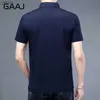 GAAJ Marque Zip Up Polo Shirt Hommes Casual Business Tshirt Tops Regular Fit Tee Social Zipper Poloshirt Mode Homme Polos T-shirts L230520