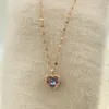 Pendentif Colliers 2023 Styles Brillant Coeur Collier Femme Exquis Couche Clavicule Chaîne De Noce Bijoux Cadeaux