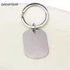 Keychains Factory Custom Logo Blank Dog Tag Stainless Steel Gifts Key Chain NOT INCLUDING LASER ENGRAVE COST