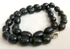 Catene Gioielli da donna 10-11mm Nero Blu Colori Collana di perle ovali barocche Vero naturale coltivato d'acqua dolce