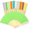 Hand Held Fan Blanco Wit DIY Papier Bamboe Opvouwbare Fans voor Praktijk Kalligrafie Schilderen Fans Voor Wedding Party Decor Wed Gifts