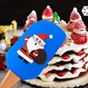 Espátula de silicona de Navidad Lindo Papá Noel Cake Batter Scraper Cake Cream Butter Espátula Mezcla Batter Scraper Brush Herramienta para hornear