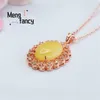 Chains Natural Honey Wax Chicken Oil Yellow Amber Egg Face Hollow Out Necklace Simple Elegant Personalized Fashion Versatile Jewelry