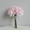 Fiori decorativi Fiore di peonia a ricciolo finto Idratante Tocco reale Bouquet di seta artificiale Decorazione domestica per matrimoni Ramo di Flore