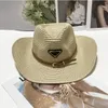 Women Designer Ruffled Straw Hat Fashion dzianin czapka dla mężczyzn Kobieta szeroka rdzeń czapki letnie wiadra na zewnątrz czapki plażowe 8 styl 06279h