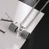 Pendant Necklaces Fashion Trend Stainless Steel Multiple Dumbbell Necklace Sports Leisure Motorcycle Jewelry Gift