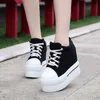 Nieuwe Lente Vrouwen Sneakers Mode Vrouwen Hoogte Toenemende Ademende Wiggen Sneakers Platform Schoenen Canvas Vrouw Casual Schoenen L230518