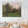 Pintura a óleo Camille Pissarro feita à mão de alta qualidade, macieiras e choupos, paisagem, arte em tela, bela decoração de parede
