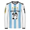 T-shirts Masculinas Camisola de Futebol da Argentina T-shirt da Bandeira da Equipa Nacional T-shirt Original Criança Adulto T-shirt Futebol Argentina 230607