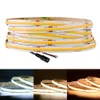 COB 5m LED Strip Light 320 480 LEDs / m 16.4ft Haute Densité Ruban Ruban Flexible 3000-6500K RA90 Led Lights DC12V 24V