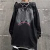 Harajuku överdimensionerade män långärmad t-shirt gotisk svart stil retro ulzzang mysig casual streetwear baggy lös hip hop bf topps l230520