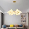 Żyrandole szklana piłka LED żyrandol do salonu g4 lekkie chihuly kuchenne wyspa dekoracyjna lampa sufitowa lampy sufitowe