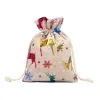 Mini sacs suspendus de noël mignon bonbon cadeau bonhomme de neige père noël cerf ours bas pour arbre décor pendentif chaud JN07