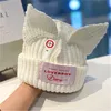 Speciella tillfällen Stray Kids Loverboy Beanie Cat Ears Kpop Sticked Hat Boy Girl Hats Caps With Metal Pin Felix Hyunjin Lee Accessories 230606