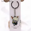 Keychains Anime Surrounding My Heroes Academy Character Student Alloy Keychain Pendant Bag Accessories T230607