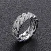Европейское и американское хип -хоп кубинский кольцо кольца ювелирные украшения медные покрытие