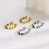 Stud Earrings VENTFILLE 925 Stamp Silver Gold Color Chain Earring For Women Girl Triangle Block Irregular Party Jewelry Dropship