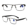 Blaulicht-blockierende Brille, Pochrome Brille, Herren-Lesebrille, Anti-Blaulicht-Sonnenbrille, Metallrahmen, HD-Lesebrille, Damen, 1,0 bis 4,0 230606