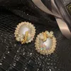 Aretes Perla Pájaro Plata Aguja Super Flash Zircon