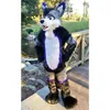 Furuit Fur Colorido Husky Dog Fox Roly Mascot Mascot Destino de disfraces Vestida