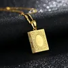 Pendant Necklaces Personality Gold Plated Muslim Symbols Po Box Necklace For Men Women Long Chain Anniversary Jewelry Lover's Gifts