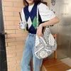 Evening Bags Fashion Canvas Bag Paisley Pattern Shoulder Large Capacity Totes Student Classroom Book Leisure Shopping Women