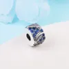 Adatto al braccialetto Pandora in argento sterling 925 curvo piuma pavimenta clip fascino perline gioielli fai da te per le donne regalo per la festa della mamma 2023