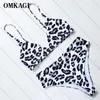 Kvinnors badkläder omkagi märke djurtryck bikini leopard baddräkt monokini 2023 kvinnor kvinnlig sexig push up bodysuit baddräkt est