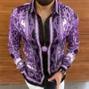 Camisas informales para hombre, camisa estampada informal de manga larga para hombre, ropa de moda clásica de lujo con bola social S3XL 230607