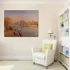 High Quality Handcrafted Camille Pissarro Oil Painting The Louvre Winter Sunshine Landscape Canvas Art Beautiful Wall Decor