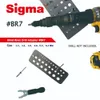 Spijkerpistolen Sigma # BR7 Adaptador de broca de rebite cego pop resistente para serviços pesados Adaptador de broca de energia elétrica ou sem fio alternativa pistola de rebite de ar rebitador